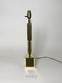 Lampe Art Deco moderniste cuir laiton Jacques Adnet Hermes Clement Rousseau