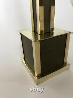 Lampe Art Deco moderniste cuir laiton Jacques Adnet Hermes Clement Rousseau