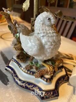 Lampe Au Pigeon Porcelaine De Sèvres 1940/50