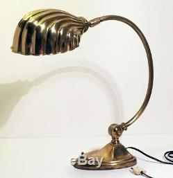 Lampe Coquillage Art Deco Brass Shell Lamp era W. A. S. BENSON Chapman 1930 1950