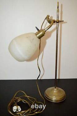 Lampe De Bureau Orientable Tulipe Pate De Verre Degue Art Deco Lampe A Poser