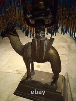 Lampe Dromadaire Époque Colonies Syrie Annees 1930 Art Deco, Laiton Et Bronze