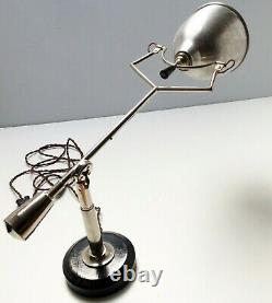 Lampe EDOUARD WILFRID BUQUET SGDG Art Deco Bauhaus Table Lamp era GRAS 1930