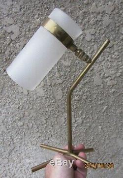Lampe Jean-Boris Lacroix années 50 laiton et plexiglas