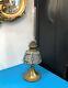 Lampe à pétrole ART DECO en verre émaillé et laiton 54cm no globe tulipe cristal