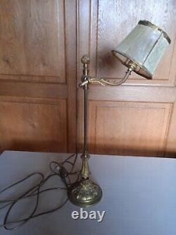 Lampe ancienne art déco en laiton 65cm à poser