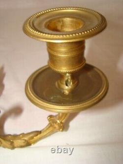 Lampe bouillotte à 3 bougeoirs époque second Empire Napoléon III