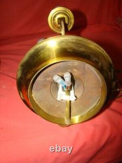 Lampe bouillotte de style Empire à 3 bougeoirs bronze époque années 70
