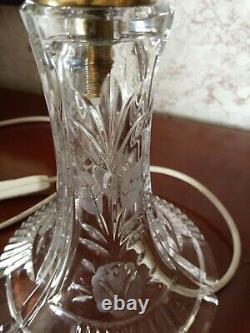 Lampe cristal vintage et laiton