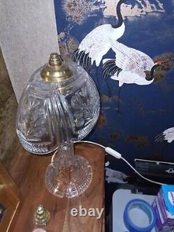 Lampe cristal vintage et laiton
