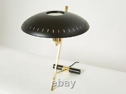 Lampe de bureau Louis Kalff pour Philips laiton metal noir 1950
