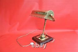 Lampe de bureau bronze et laiton