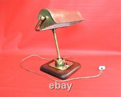 Lampe de bureau bronze et laiton