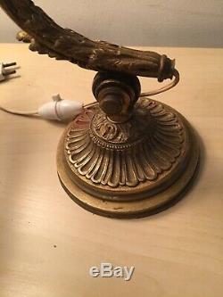 Lampe de bureau, de banquier, de notaire, en laiton/bronze doré. 1900