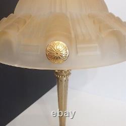 Lampe laiton ou bronze décor épis de blé art-déco art-nouveau