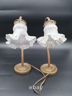 Lot De 2 Lampes A Poser En Laiton Art Deco