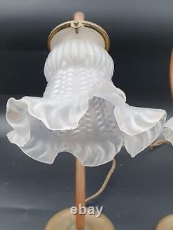 Lot De 2 Lampes A Poser En Laiton Art Deco