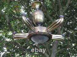 Lustre Art Déco Petitot Sabino Ezan Vintage Moderniste Chandelier Ceiling Lamp
