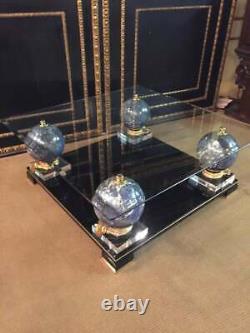 Luxe Design Salon Table Billes en Céramique En Précise Acrylique Avec en Laiton