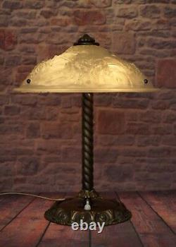 Magnifique Original Art Nouveau Art Déco Lampe de Bureau Cuivre Berlin