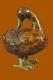 Main Vienne Laiton Debout Canard Froid Peint Oiseau Bergman Bronze Deco Art