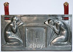 Medaille, Plaque Art Deco, Edite Par La Gerbe D'or Paris, Raoul Lamourdedieu, Femme