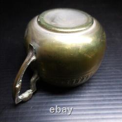 N24.94 tasse miniature métal bronze cuivre laiton vintage art de la table France