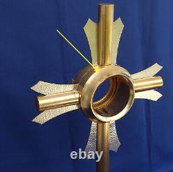 OSTENSOIR Monstrance Laiton Doré et Argenté 57cm Reliquaire Art-Déco ca 1930