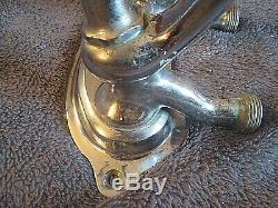 Paire de robinets vintage-old brass bathroom basin taps original patine chrome