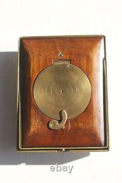 Pendule de voyage période Art Déco laiton bois & Galuchat France 1930s