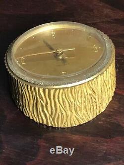 Pendule / horloge de bureau LANCEL vintage en laiton 70'S