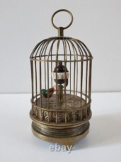 Petite Cage Oiseau réveil Automate Small Bird Cage Alarm Clock Automaton