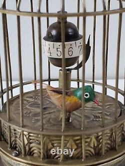 Petite Cage Oiseau réveil Automate Small Bird Cage Alarm Clock Automaton