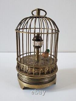 Petite Cage Oiseau réveil Automate Small Bird Cage Alarm Clock Automaton