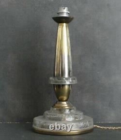 Pied de lampe Art Déco moderniste pour tulipe globe Ezan