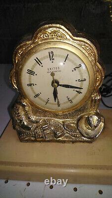 Rare Horloge Cheval 1940 Austin Texas 43 CM X 29 CM