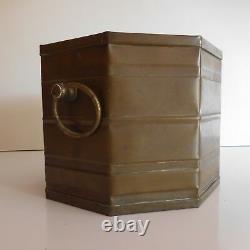 Récipient boite caisse cuivre laiton vintage art déco design XXe PN France N3016