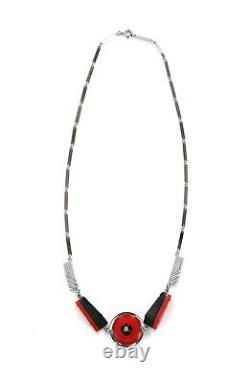 Sublime, Vieux Collier Art Déco À 1930 Jakob Bengel Galalith