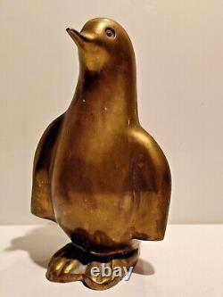 Superbe et Rare Pingouin en Laiton Art Déco? 20 X 13 cm
