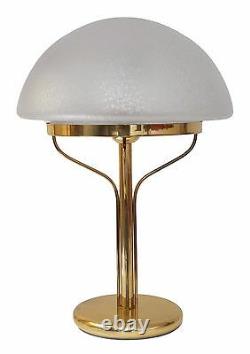 Très Élégant Art Déco Lampe de Banquiers Lampe Champignon Table en Laiton