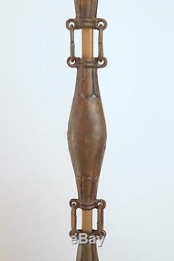 Unique Original Art Déco Plafonnier Lampe à Suspension Paroisse 1900 en Laiton