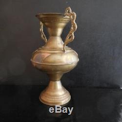 Vase amphore cuivre laiton fait main orient art nouveau déco PN France N2890