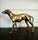 Vintage Magnifique Chien De Chasse En Laiton Hauteur 18 Cm / Brass Hunting Dog